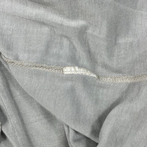 🔥100% Silk From Italy Gray Blouse Sheer Lace Coquette Feminine Girly Quiet Luxe - Picture 11 of 14